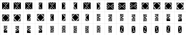 Stoned Regular  glyph index