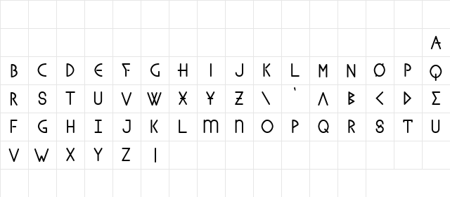 Sanhedrin Regular  glyph index