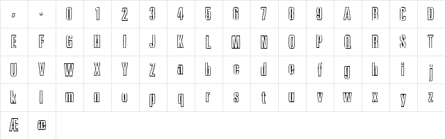 Ink Tank (BRK) Regular  glyph index