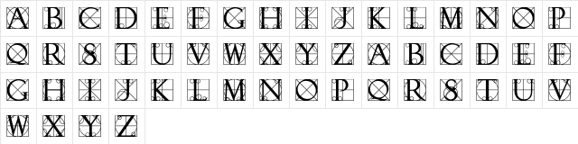 TypographerCaps Regular  glyph index
