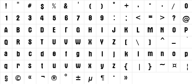 a_Alterna Regular  glyph index