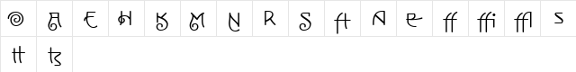 NeuseidlerAntiqua LT Std RgAlt Regular  glyph index