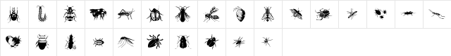 ryp_realbug Regular  glyph index