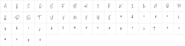 Jetha Crimson Free Font Regular  glyph index