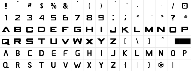 GAMECUBEN DualSet  glyph index