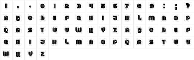 3D Models Regular  glyph index