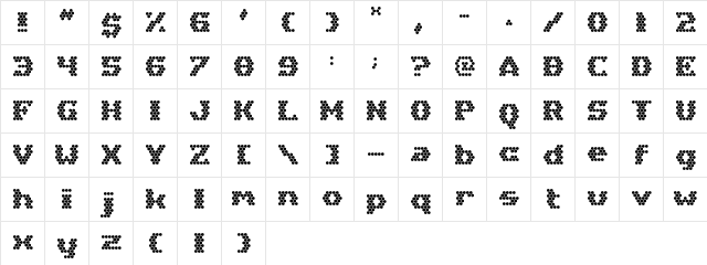 Hex Girlfriend Regular  glyph index