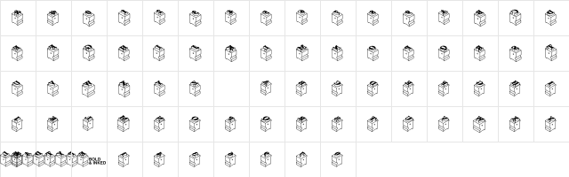 LeadTypeBold&Inked Regular  glyph index
