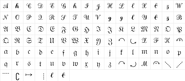 Mathematical Pi 2  glyph index