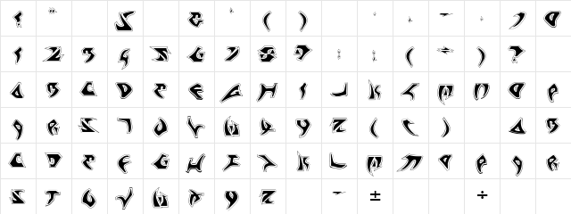 Kahless Pro Pro  glyph index