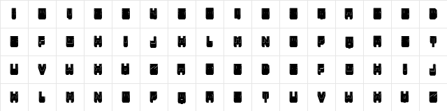 Metallic Shadow Filled Regular  glyph index