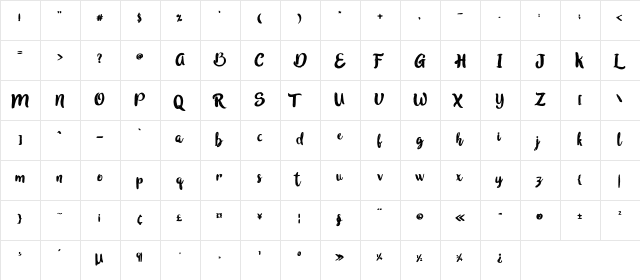 in blossom vintage Regular  glyph index