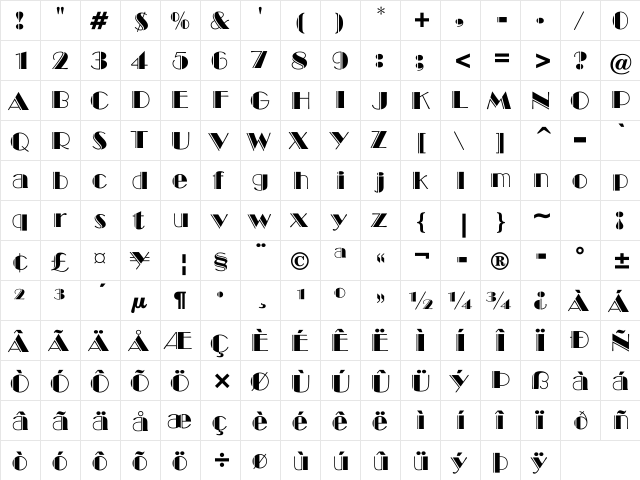 UKIJ Esliye Chiwer Regular  glyph index
