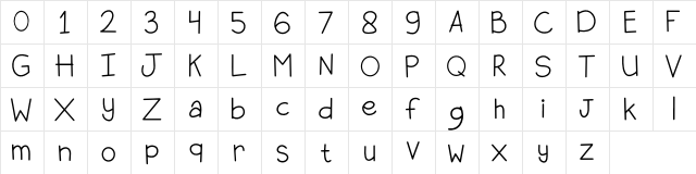 Happy Little Soul Regular  glyph index