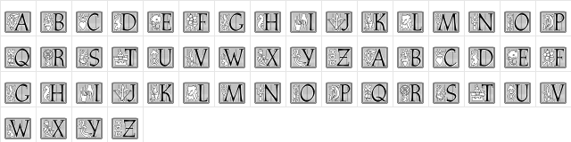 Athenaeum CG Initial Regular  glyph index
