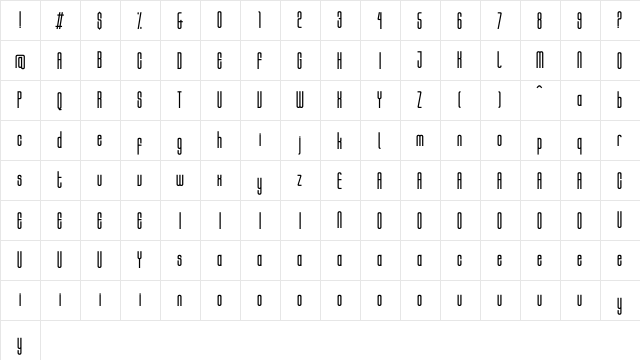 Hocus Regular Regular  glyph index