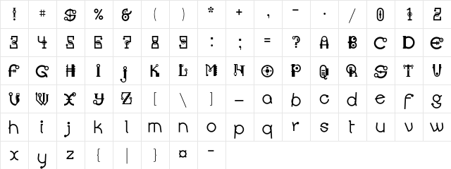 MonteSummaC Regular  glyph index