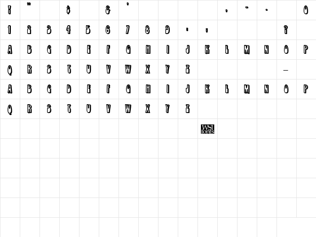 LopplerDisplay Bold  glyph index