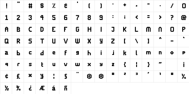 SuperCrestat Medium  glyph index