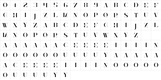 Mallie Regular  glyph index