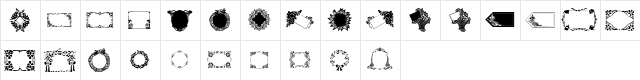 WWFloralGreetings Regular  glyph index