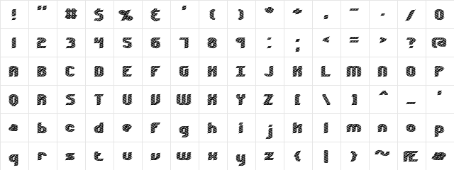 Volatile 2 BRK Regular  glyph index