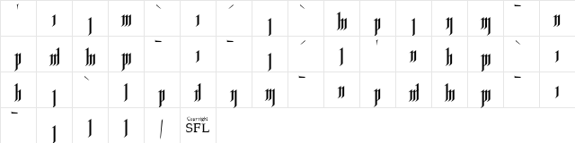 Rhesimol Regular  glyph index