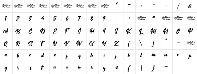 Jatayu Regular  glyph index