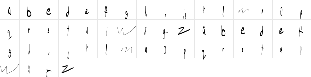 Tootle Regular  glyph index