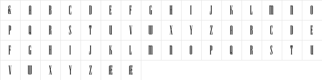 HFF Iconic Ionic Regular  glyph index