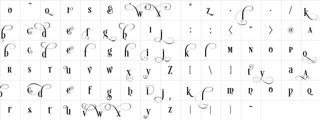 Desire Lowercase 1  glyph index
