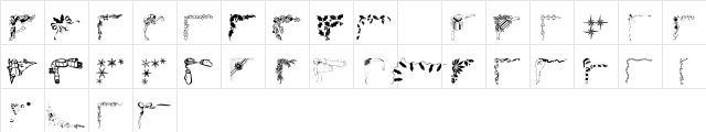 101! Xmas CornerZ Regular  glyph index