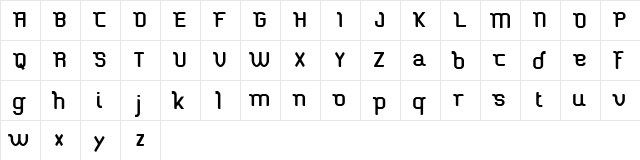 Stucker FREE Regular  glyph index