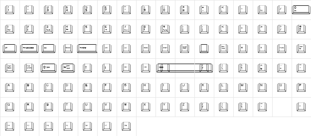 Qwerty PC  glyph index