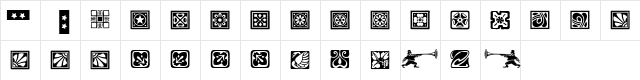 Square Ornaments Normal  glyph index