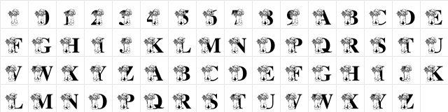 LMS Raggity Andy Alphabet Regular  glyph index