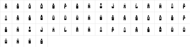 Athens Filled Regular  glyph index