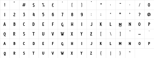 Neue Stanley Regular  glyph index