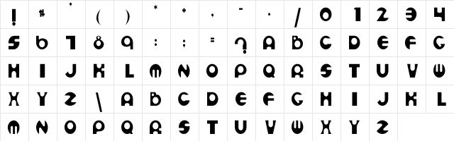 Espheres Th Regular  glyph index