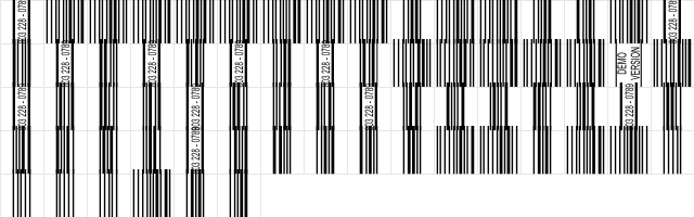 Barcode 3 of 9 Bold Italic  glyph index