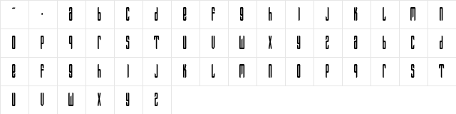 Fantazija Regular  glyph index