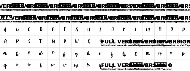 Muscat Regular  glyph index