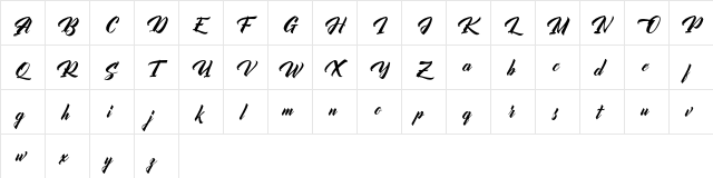 Antagonist FREE Regular  glyph index