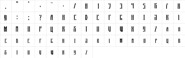 Johny Strocker Rough Regular  glyph index