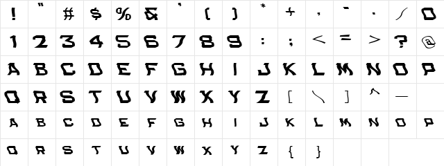 Bachelor Pad Wiggle JL Regular  glyph index