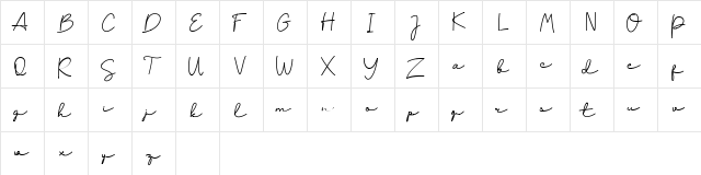 Fuzzybrand Regular  glyph index