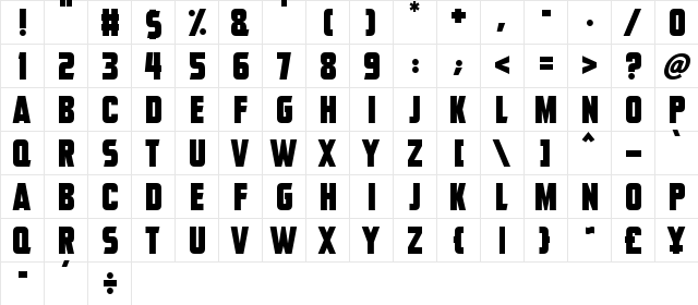 This Is The Future Regular  glyph index