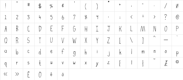 High Fiber Regular  glyph index