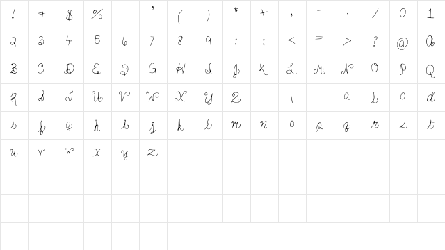 YouFancyHuh Medium  glyph index