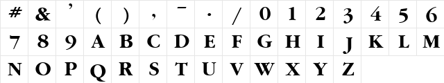 GT-GaramondBoldCPlot Regular  glyph index